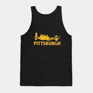 Pittsburgh Retro Skyline Bridge Vintage, Pittsburgh lovers Tank Top